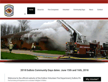 Tablet Screenshot of duboisfire.com